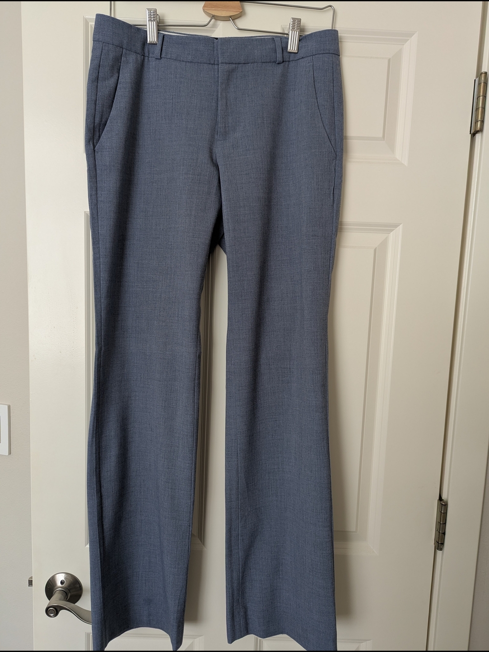 Banana Republic Logan Trousers in Light Blue with Pink Trim